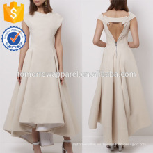 Nueva Moda Beige Ligero Barco Cuello Vestido Fabricación Al Por Mayor Moda Mujeres Ropa (TA5211D)